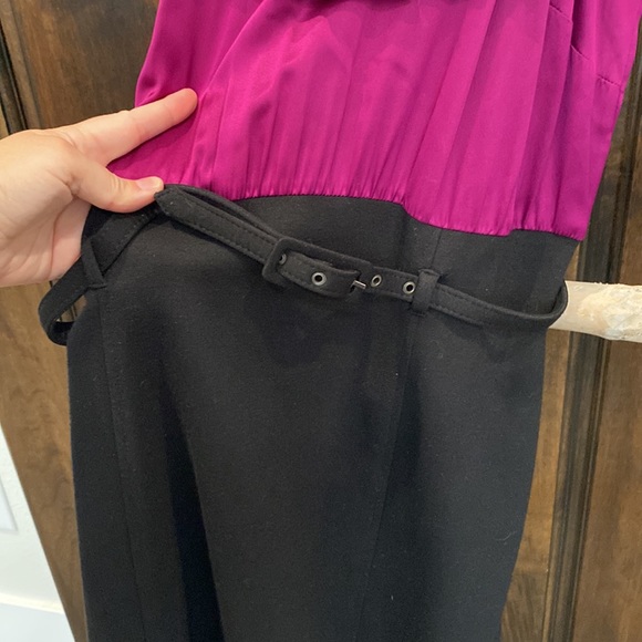 INC two tone Dress with Belt - Picture 3 of 8